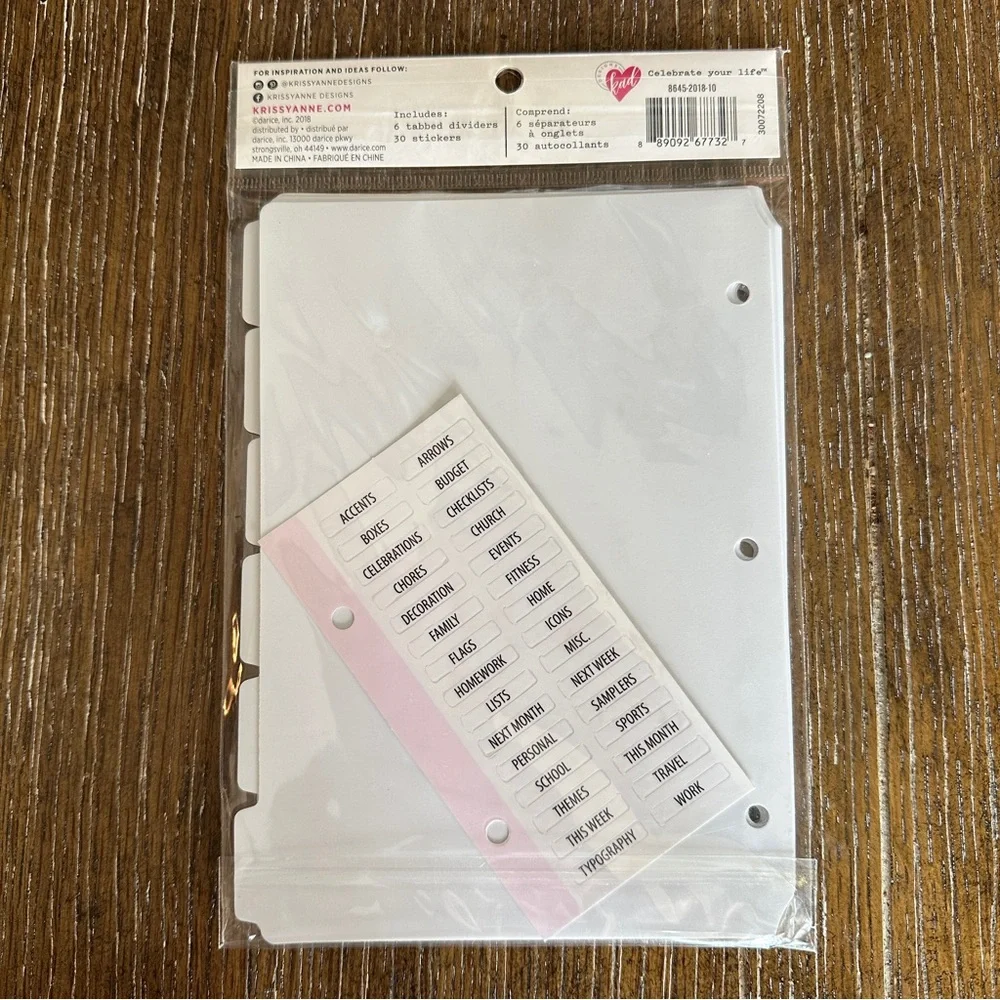 Krissyanne Designs Binder Planner inserts - bundle 5 pack